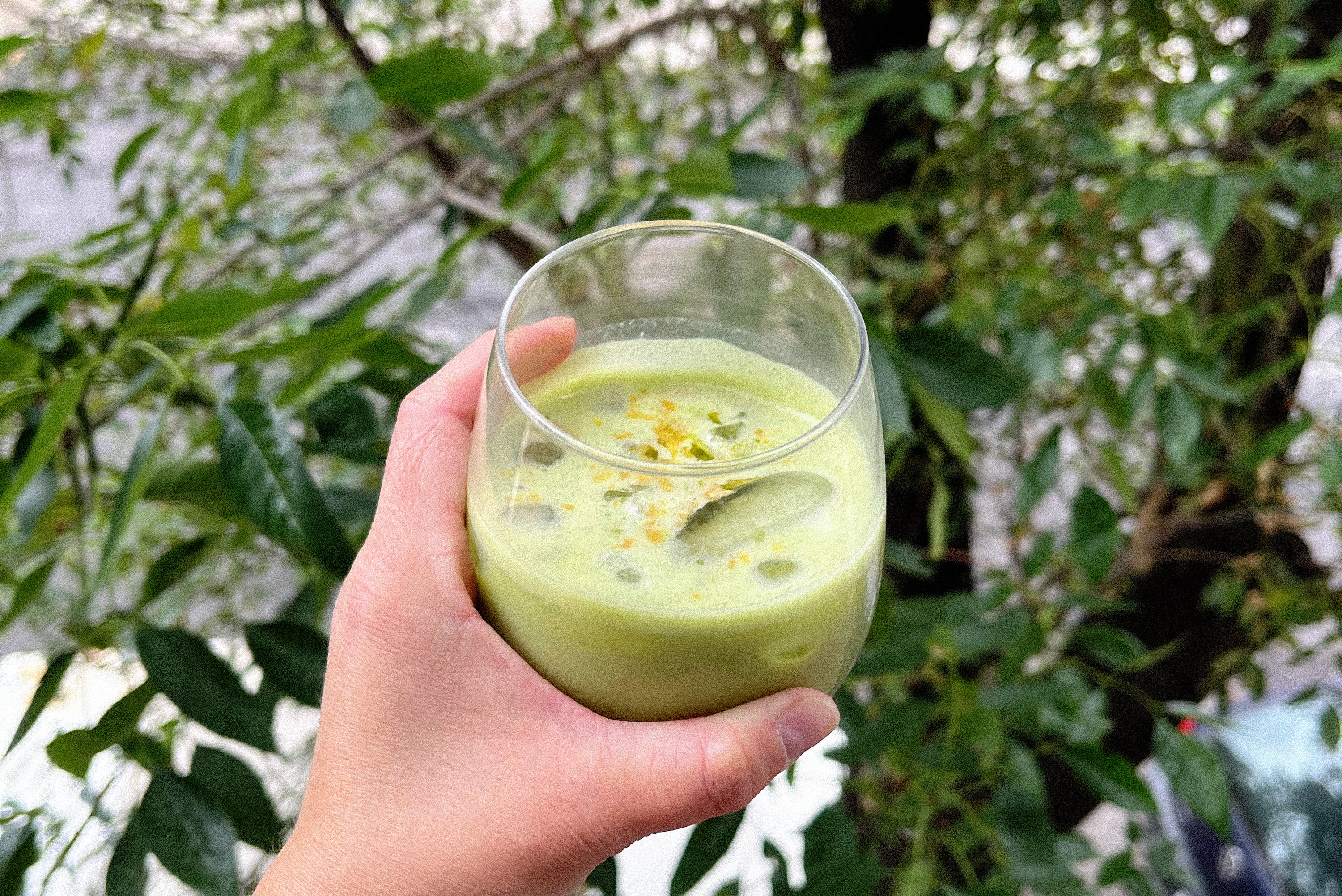 Honey Rose Matcha Layered Latte