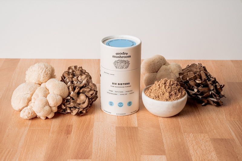 Six Sisters functional mushroom blend with six mushroom species