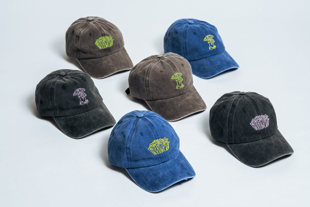 The Mushroom Cap - Garment Washed Baseball Hat Front