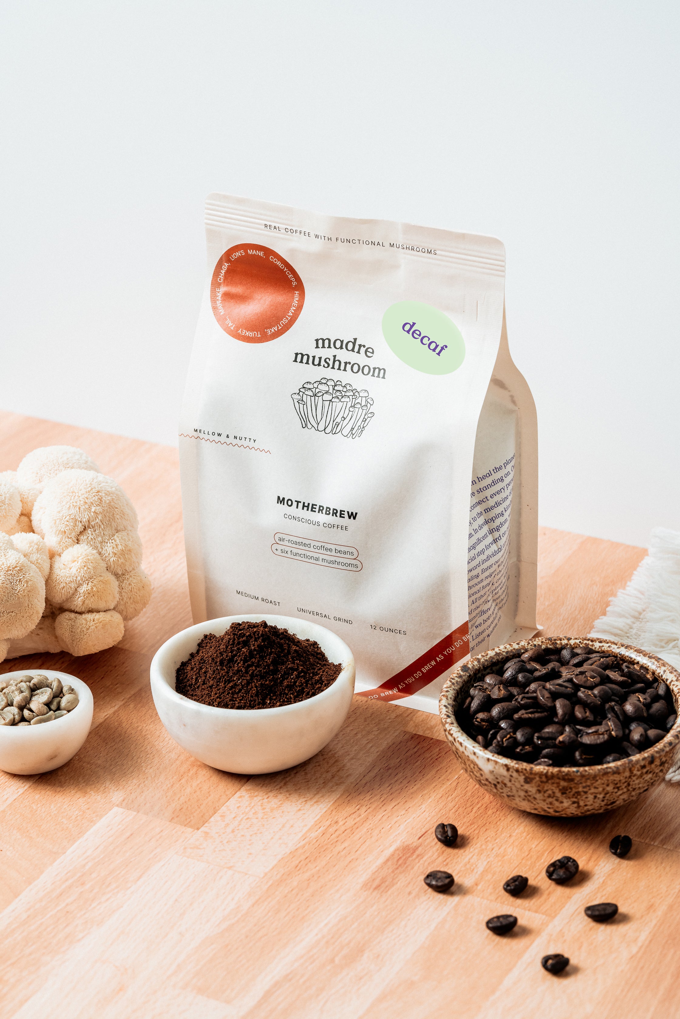 Motherbrew™ Decaf – Coffee + Functional Mushroom Blend
