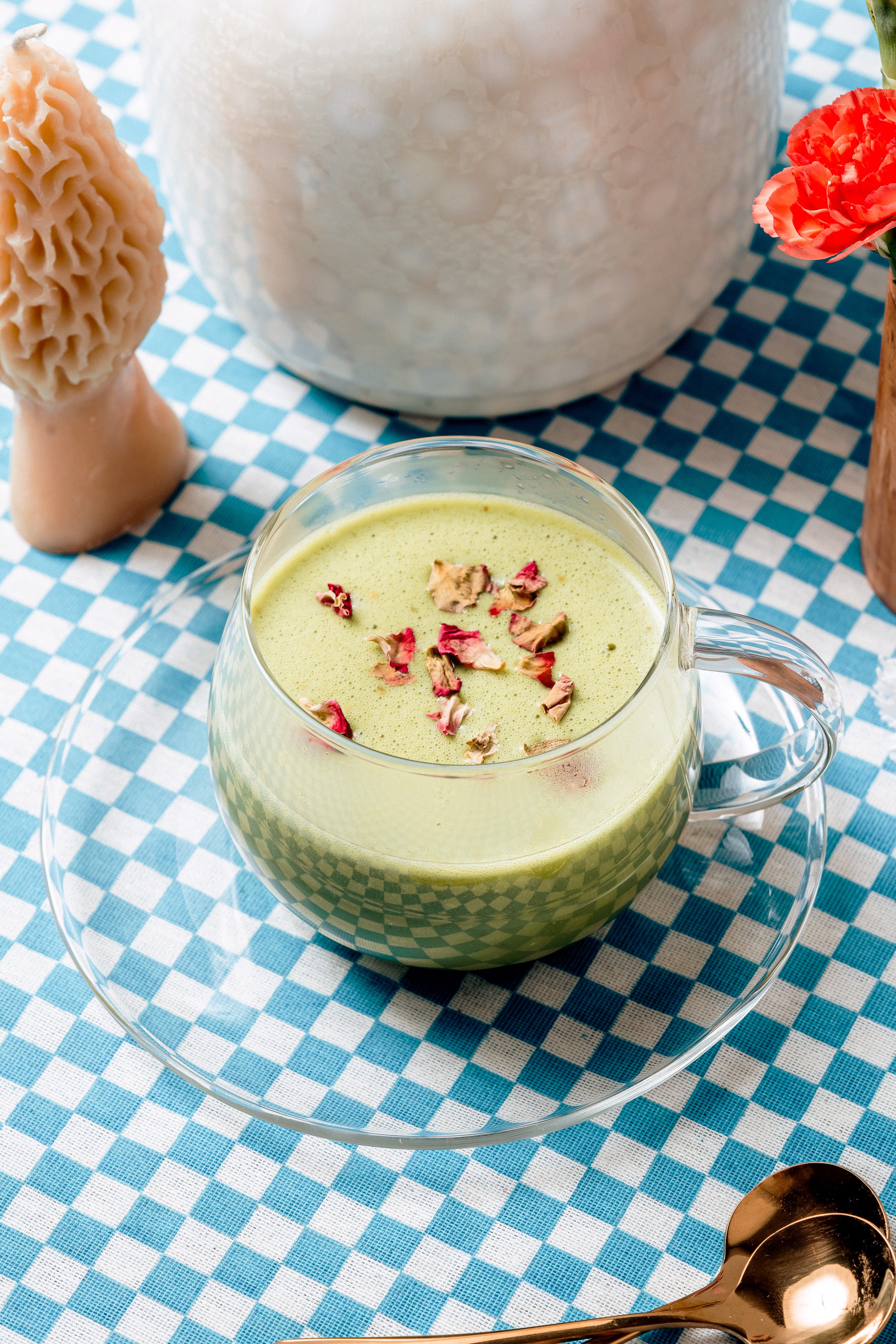 Madre Mushroom Honey Rose Matcha Cup